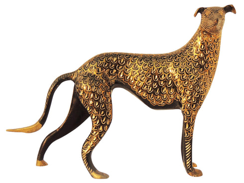 Brass Table Decor Showpiece Dog Statue 1.162kg